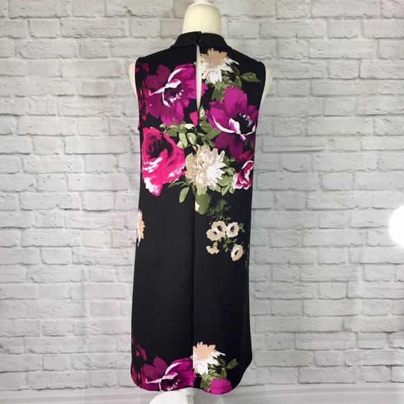 Tiana B. floral choker keyhole neck shift dress - Picture 3 of 7